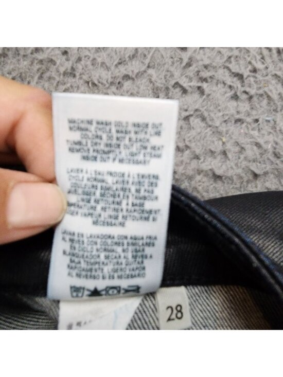 Rich & Skinny Jeans Womens 28 Black Stretch Coated Denim Skinny - Picture 12 of 14